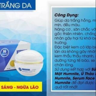 Kem face trắng da humnile