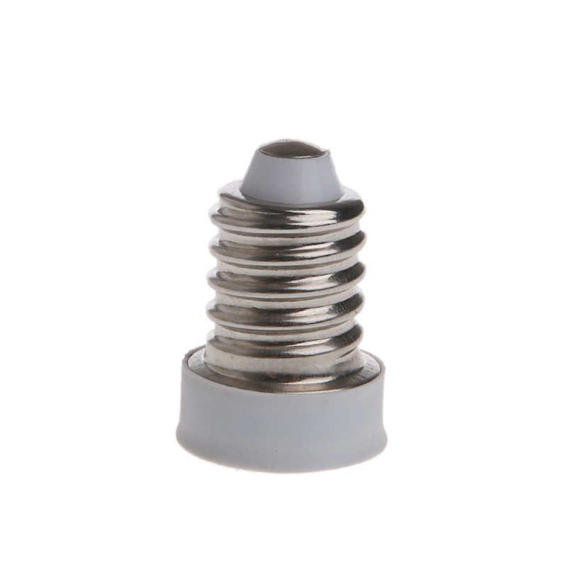 Adapter Đuôi đèn chuyển đổi E14 sang E12 màu trắng