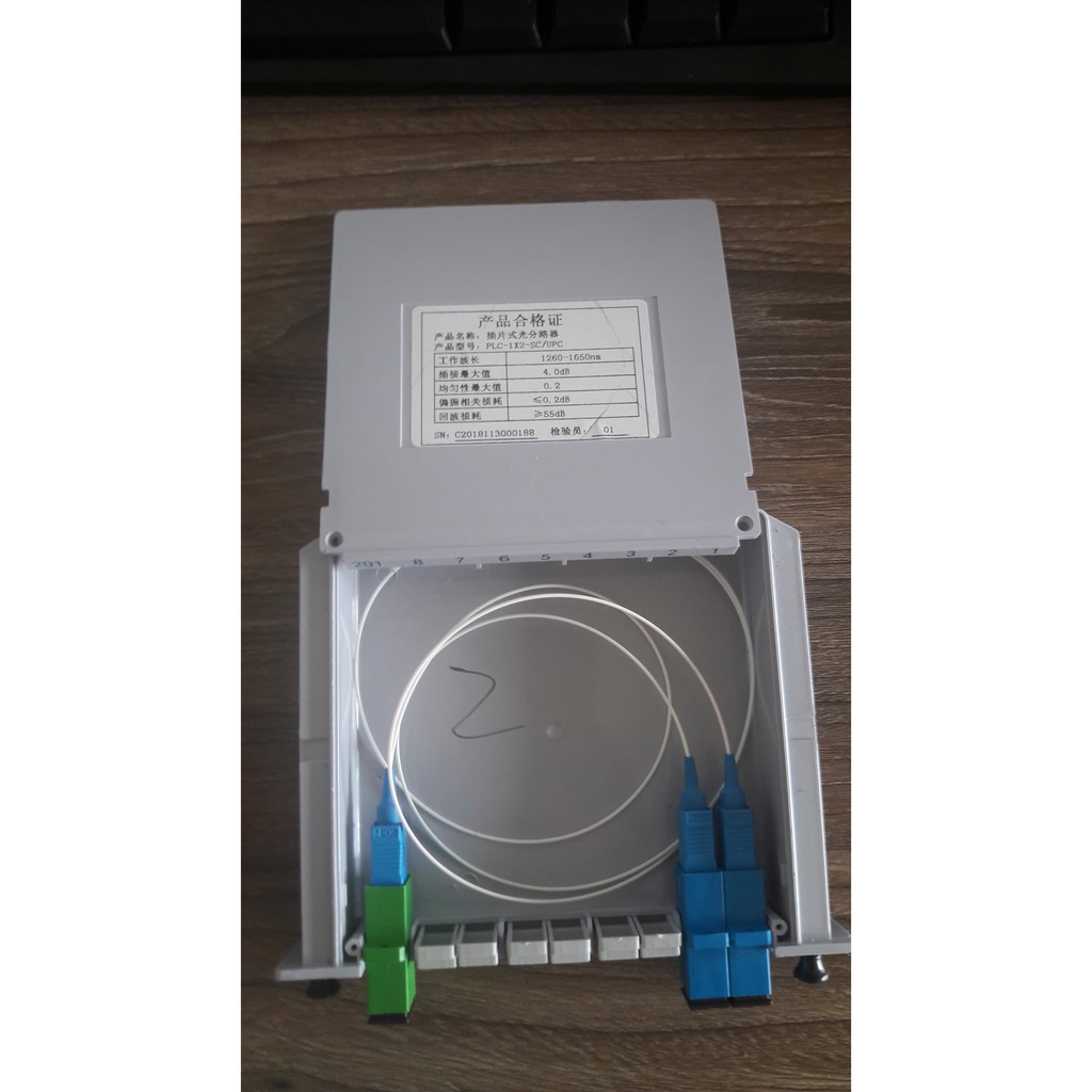 Bộ chia quang 1x2, SC/UPC, PLC module.