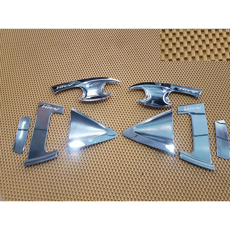 Ốp Trang Trí Tay Hõm Cửa HONDA HRV 2018 2019 2020 mạ crom. Full Bộ trước sau