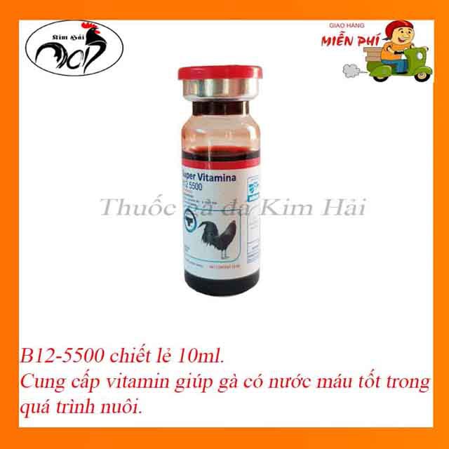 Vitamin B12-5500-LỌ 10ML -Tonel Mexico-T.H.U.Ố.C nuôi gà đá cao cấp.