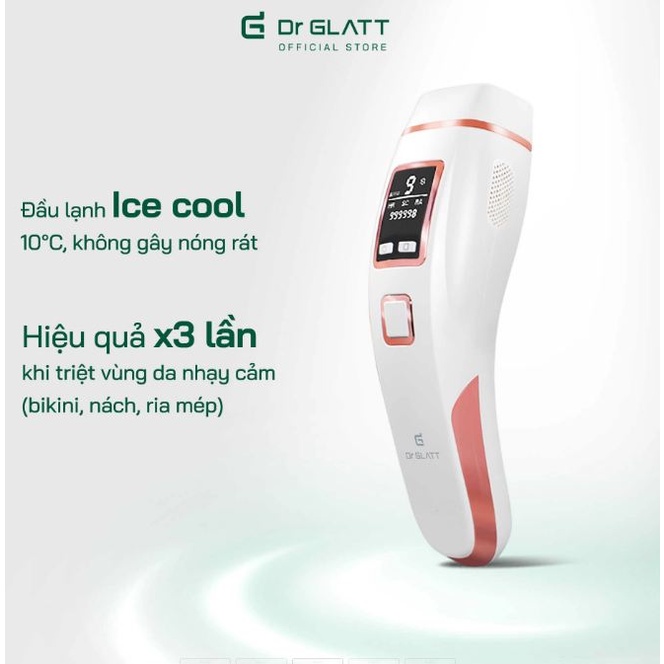 Máy triệt lông tại nhà Dr Glatt IPL 2.0 - Máy tẩy lông trẻ hóa làn da Dr Glatt IPL Pro công nghệ Đức, bảo hành 24 tháng