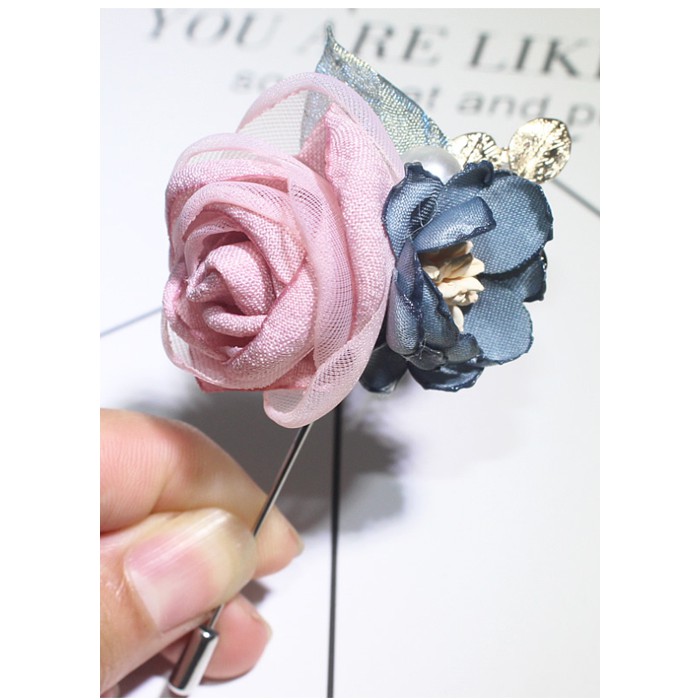 Ghim cài áo thời trang hoa lụa sang trọng GC102