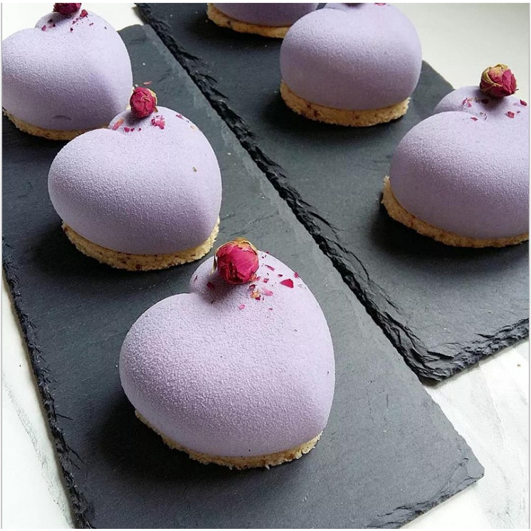 Khuôn Silicon 8 Khoang 3D Trái Tim Làm Socola,Nướng Bánh Trang Trí Muffin Moule ,Khuôn Làm Bánh Mousse
