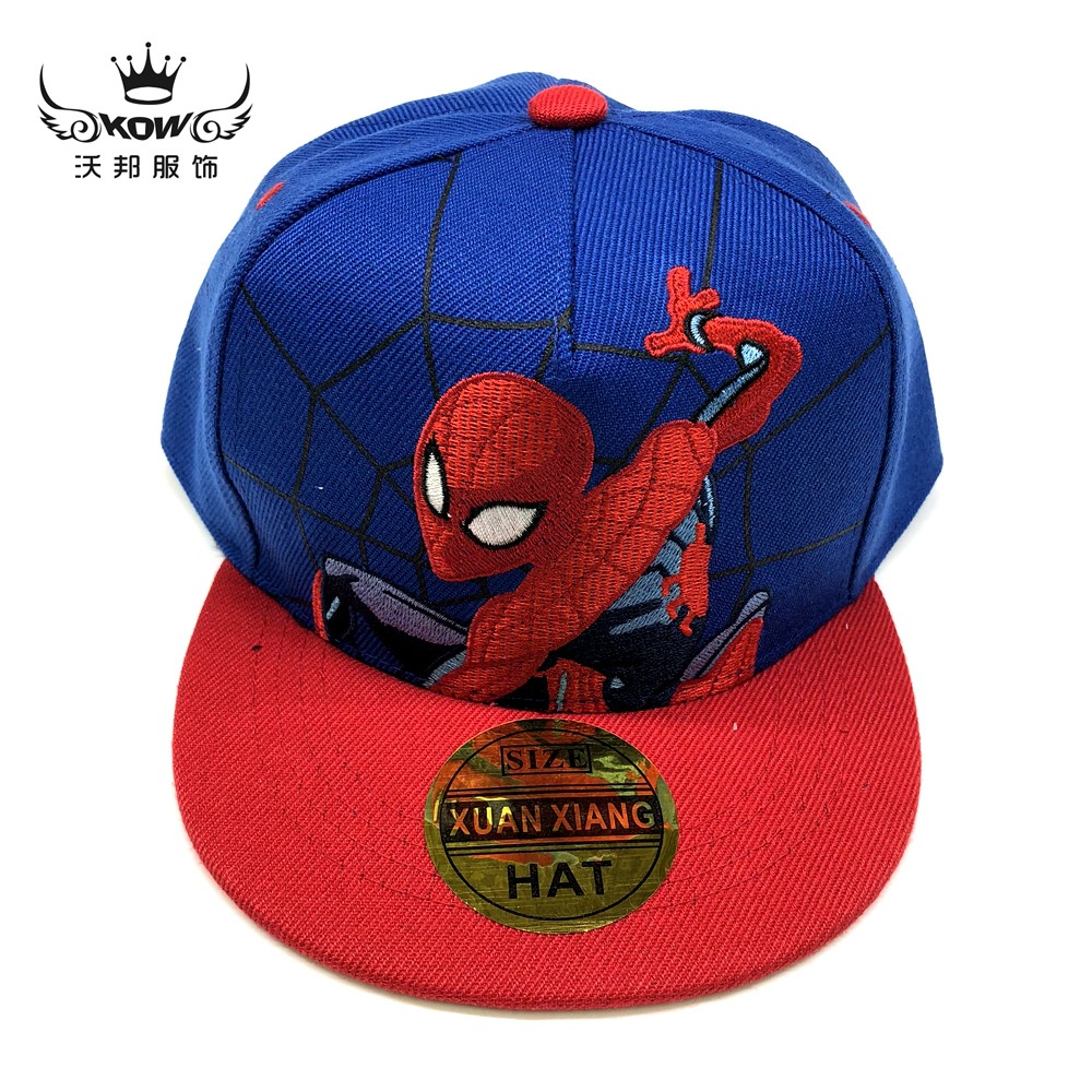 Mũ Lưỡi Trai Vành Phẳng Họa Tiết Hoạt Hình Marvel Phong Cách Hip hop Cho Bé
