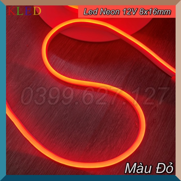 1 Mét Đèn 12v Neon 8mm Trang Trí DC 12V 8x16mm, Led Neon Trang Trí