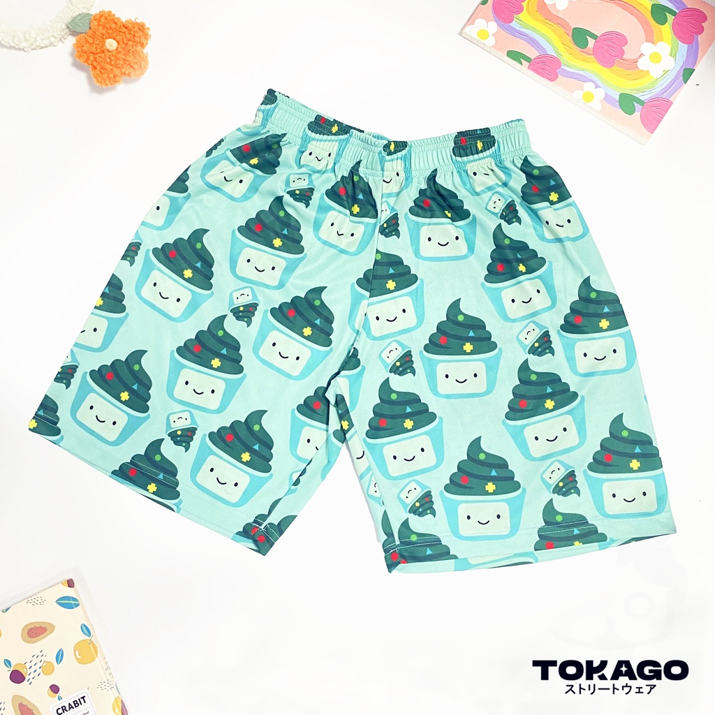 Quần đùi Ver 2 hoạt hình Tokago, quần short lửng ống ngắn mặc nhà nam nữ cotton freesize, nhiều màu