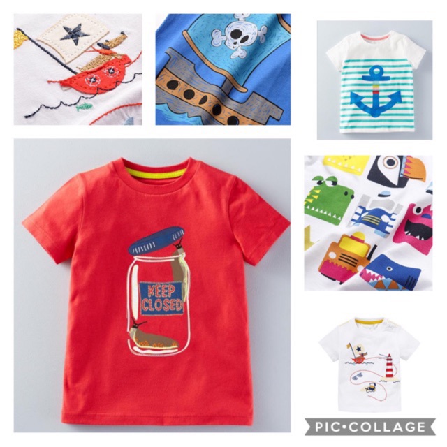 Áo thun cộc tay cho bé trai bé gái