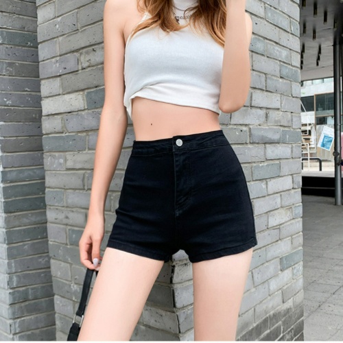Quần short nữ Mercy, quần đùi cạp cao gen bụng vải kaki mềm đen trắng Mia Shore - M509