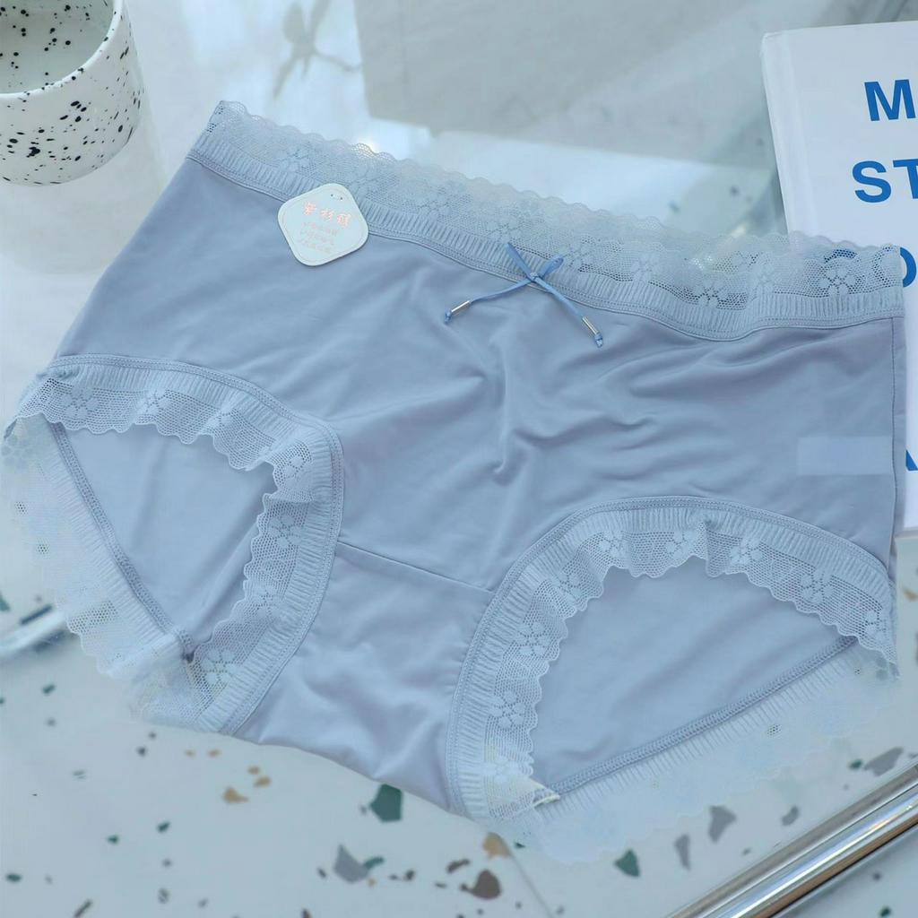 Quần Lót Nữ Su Lụa Lạnh Cao Cấp Phối Viền Hoa Mềm Mại Kháng Khuẩn 2219