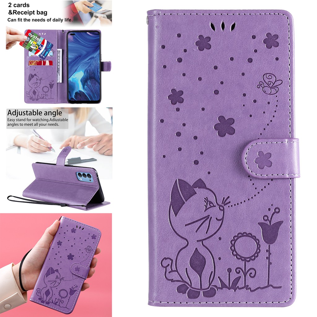 Bao Da Điện Thoại Pu Mềm Nắp Gập Tích Hợp Ví Kèm Ngăn Đựng Thẻ Cho Oppo A15 A72 A73 5g Reno5 Reno4 Pro Ốp | BigBuy360 - bigbuy360.vn