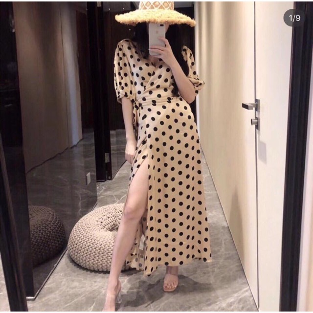 Váy chấm bi zara vnxk