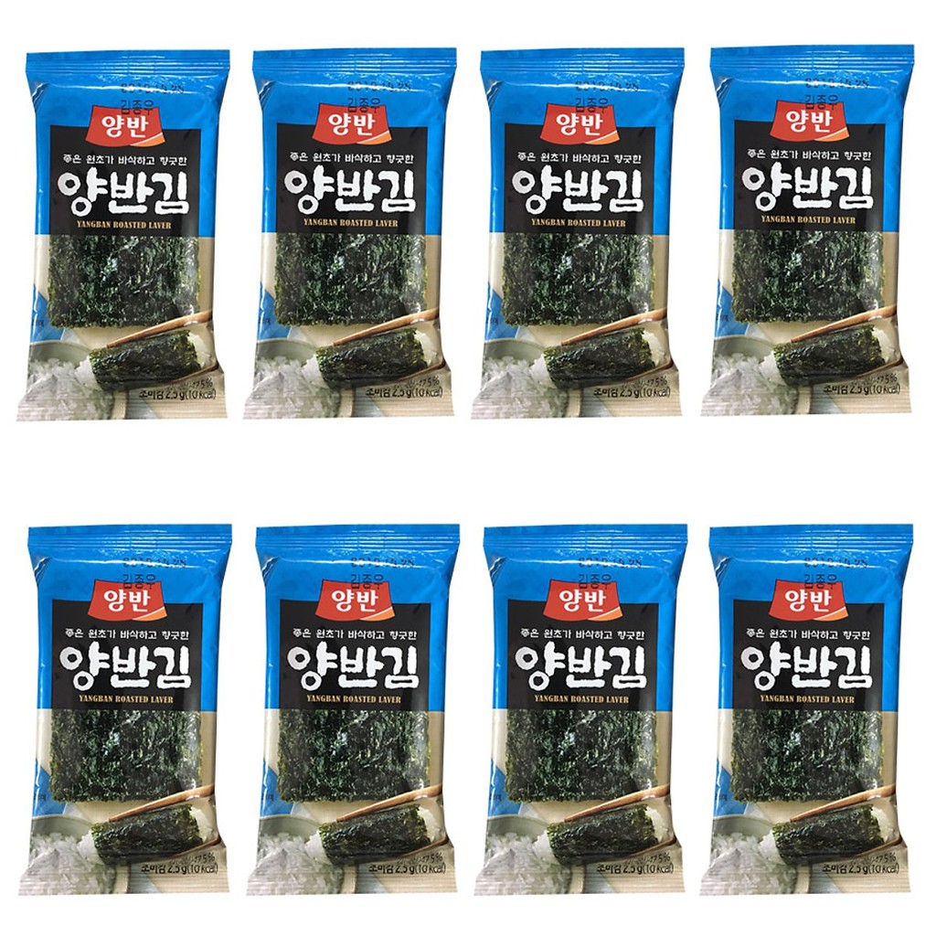 Combo 8 Gói Lá Kim Dongwon Cuốn Kim Bắp Ăn Liền 20 Gram (2,5g/gói) - Nhập Khẩu Hàn Quốc