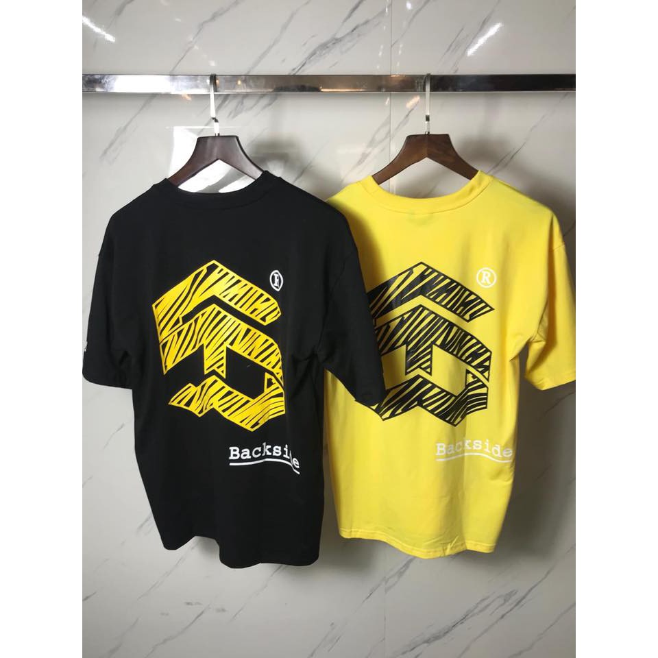 Áo thun 5theway unisex tay lỡ form rộng vải cotton cao cấp cổ tròn màu đen vàng | BeWay | BigBuy360 - bigbuy360.vn