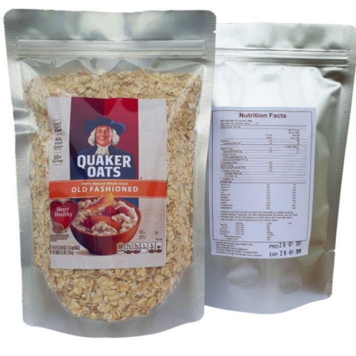 Combo 2kg yến mạch Quaker Oats cán mỏng