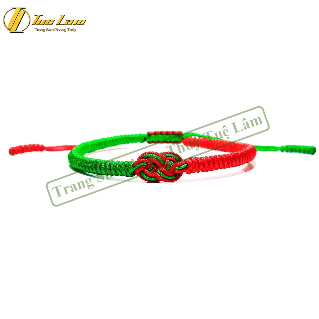 [DIY bracelets] Vòng Tay Chỉ Vô Cực Tibets Màu Xanh Đỏ