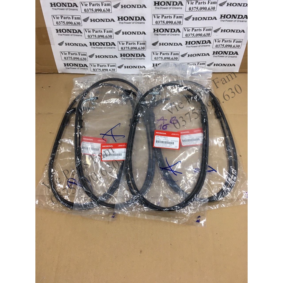 Bộ dây ga A + B xe máy Air Blade 125/ AB 125 2016-2019 Honda
