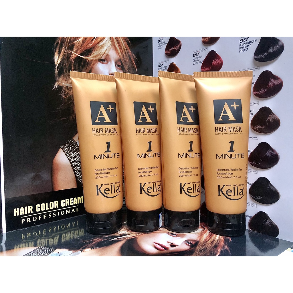 Kem hấp phục hồi 1 phút Kella A+ Minute Hair Mask Premium 200ml - HÀNG CHÍNH HÃNG