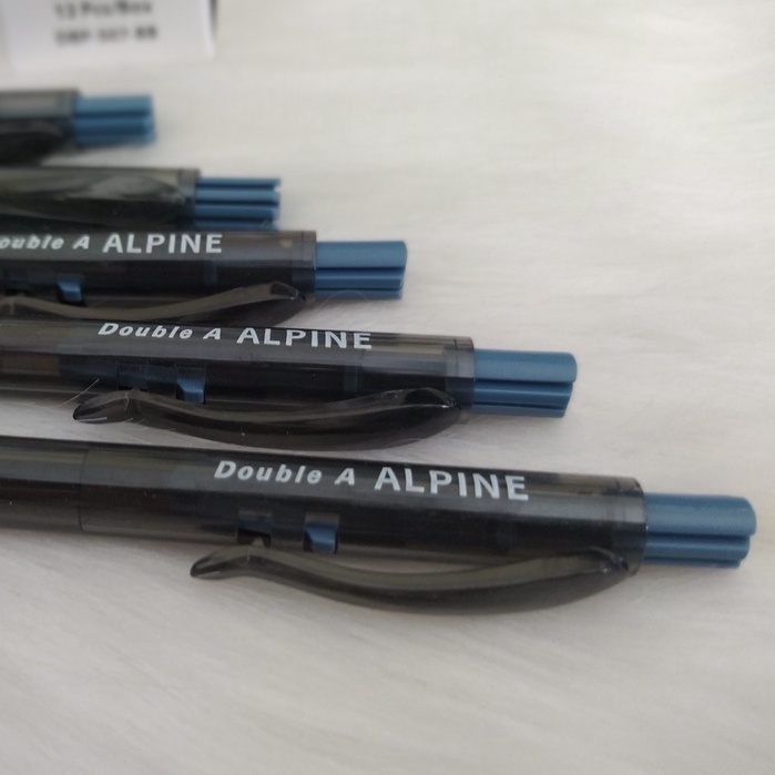 Bút Bi Bấm Double A Alpine DBP-507-BB  - Màu Xanh