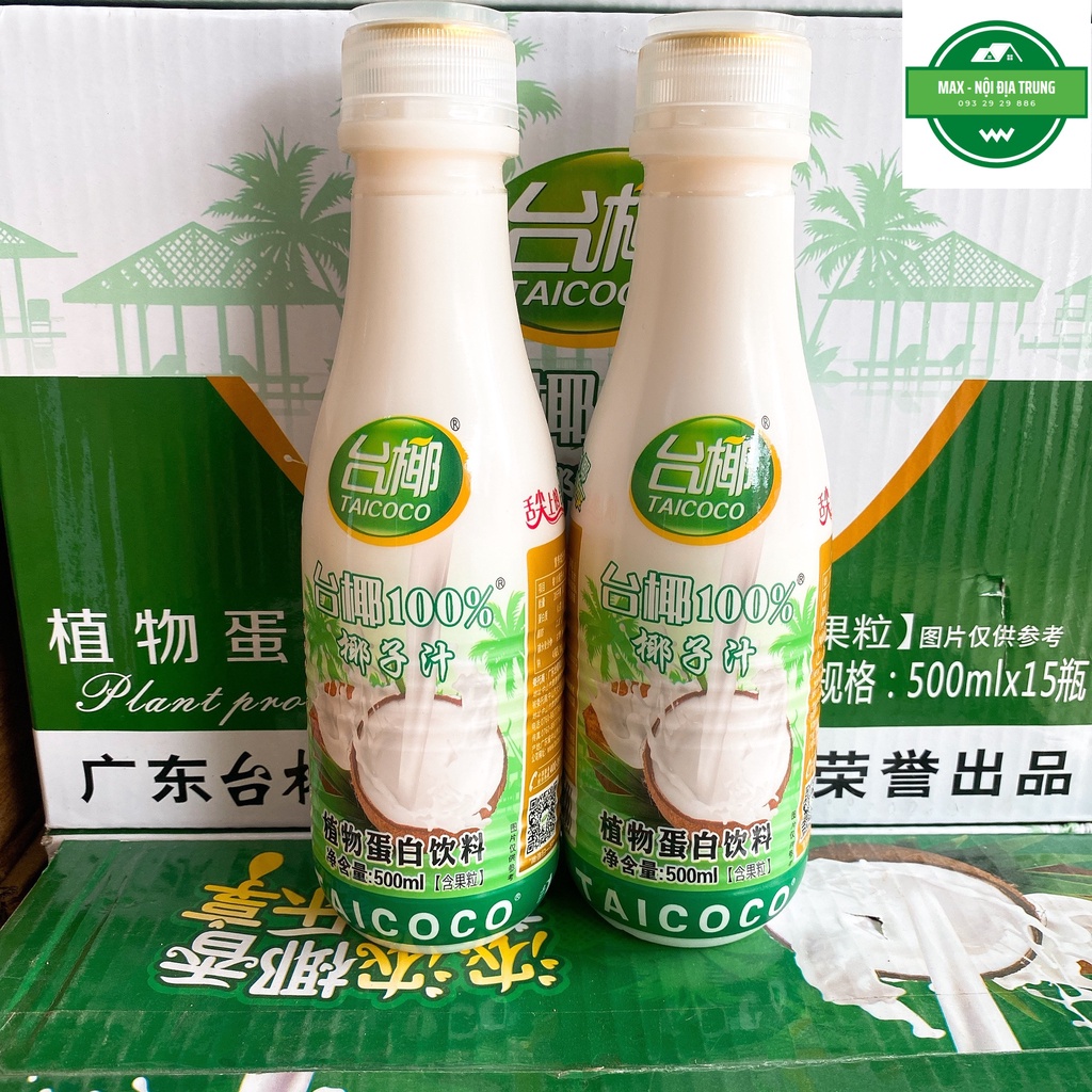 Thùng 15 chai Sữa dừa Taicoco 500ml - Có thạch dừa siêu ngon bổ dưỡng
