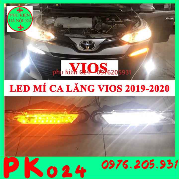 Đèn led mí ca lăng cản trước ô tô Vios 2019 2020 Bản E Chạy Đuổi