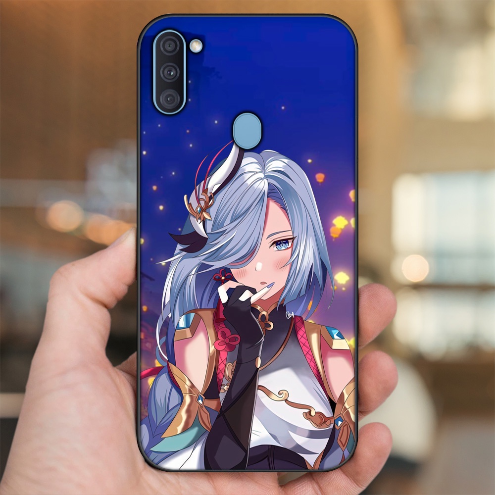 Ốp lưng Samsung A11, M11 viền đen in hình Shenhe Genshin Impact