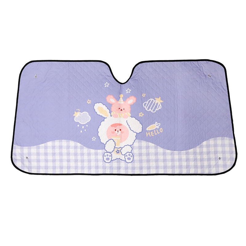 Tấm Che Nắng Cách Nhiệt Họa Tiết Hoạt Hình Trang Trí Nội Thất Xe Hơi