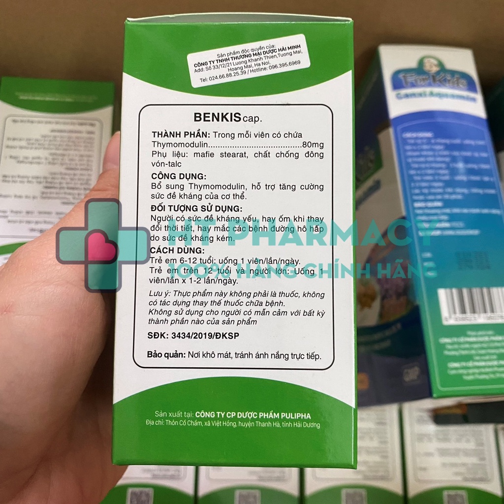 Thymomodulin 80mg - Benkis Cap Tăng cường sức đề kháng cho cơ thể (hộp 60 viên)