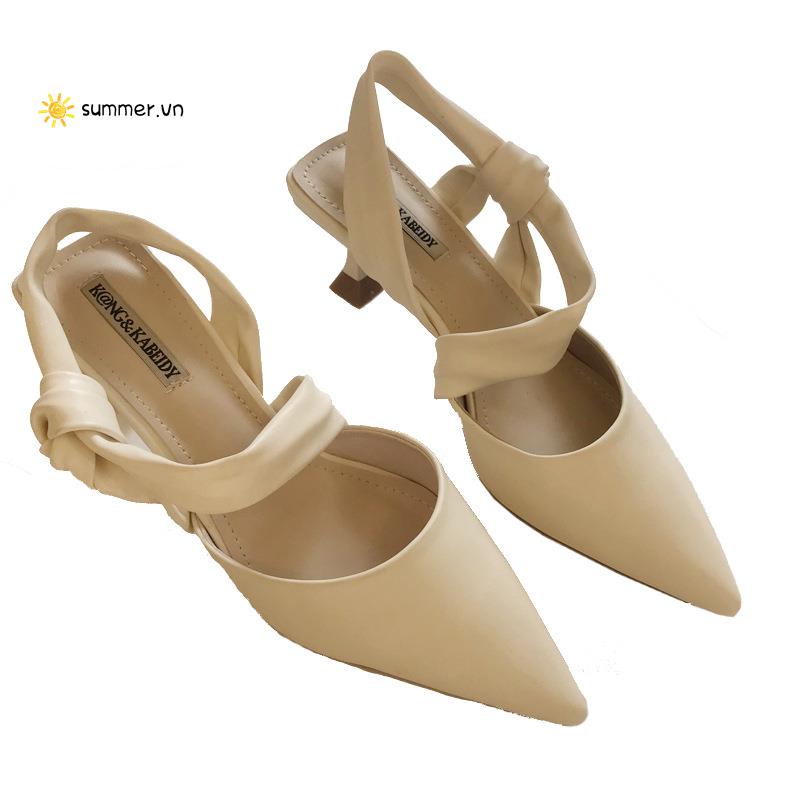 Giày Cao Gót Mũi Nhọn Thời Trang Xuân Hè Pháp Hàng Mới 2022