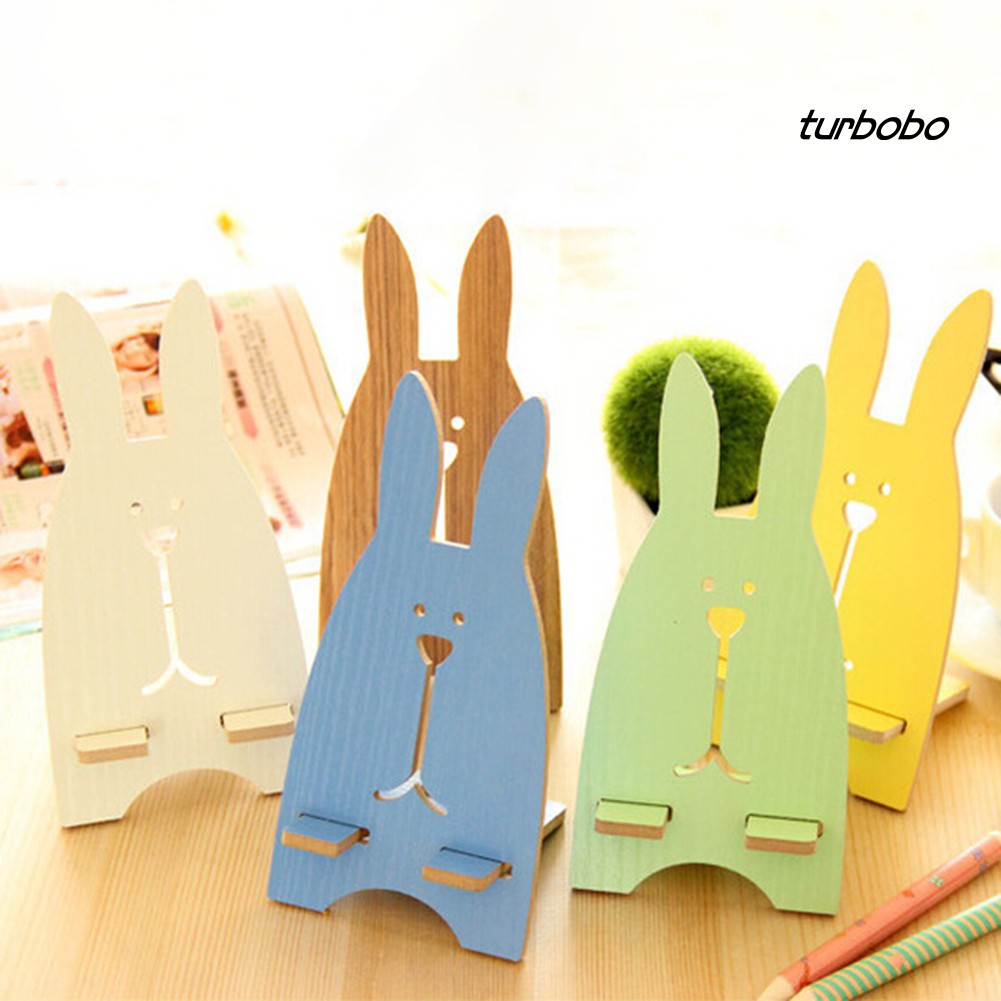 Giá đỡ điện thoại bằng gỗ để bàn xinh xắn