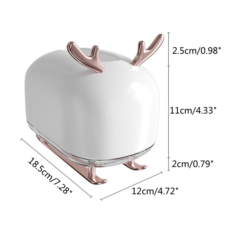 Hộp Đựng Khăn Giấy Rút Bằng Nhựa Hình Hươu Giá Đỡ