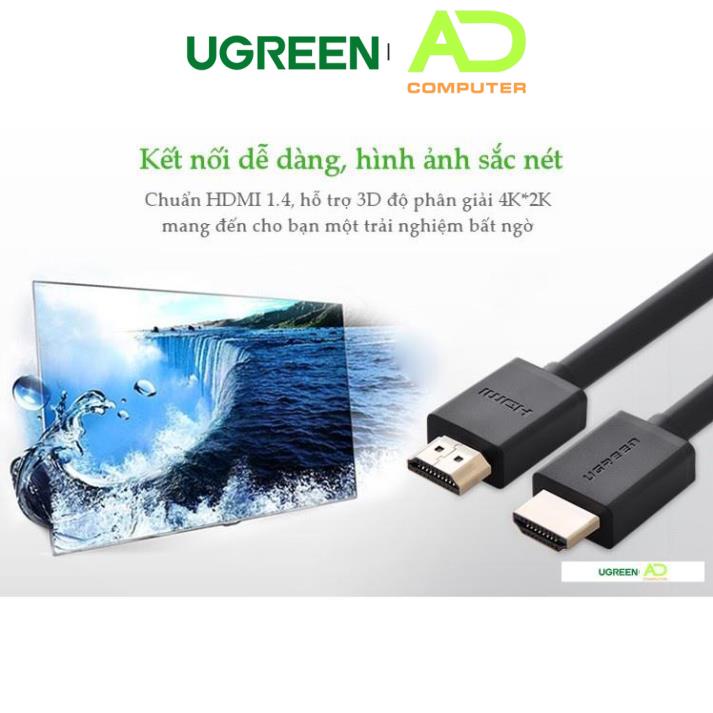 Dây HDMI 1.4 thuần đồng 19+1, độ dài từ 8-15 UGREEN HD104 - Hàng phân phối chính hãng - Bảo hành 18 tháng
