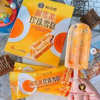 HỘP KEM TRỨNG MUỐI TRÂN CHÂU ĐÀI LOAN 80G (HỘP 4 CÂY)