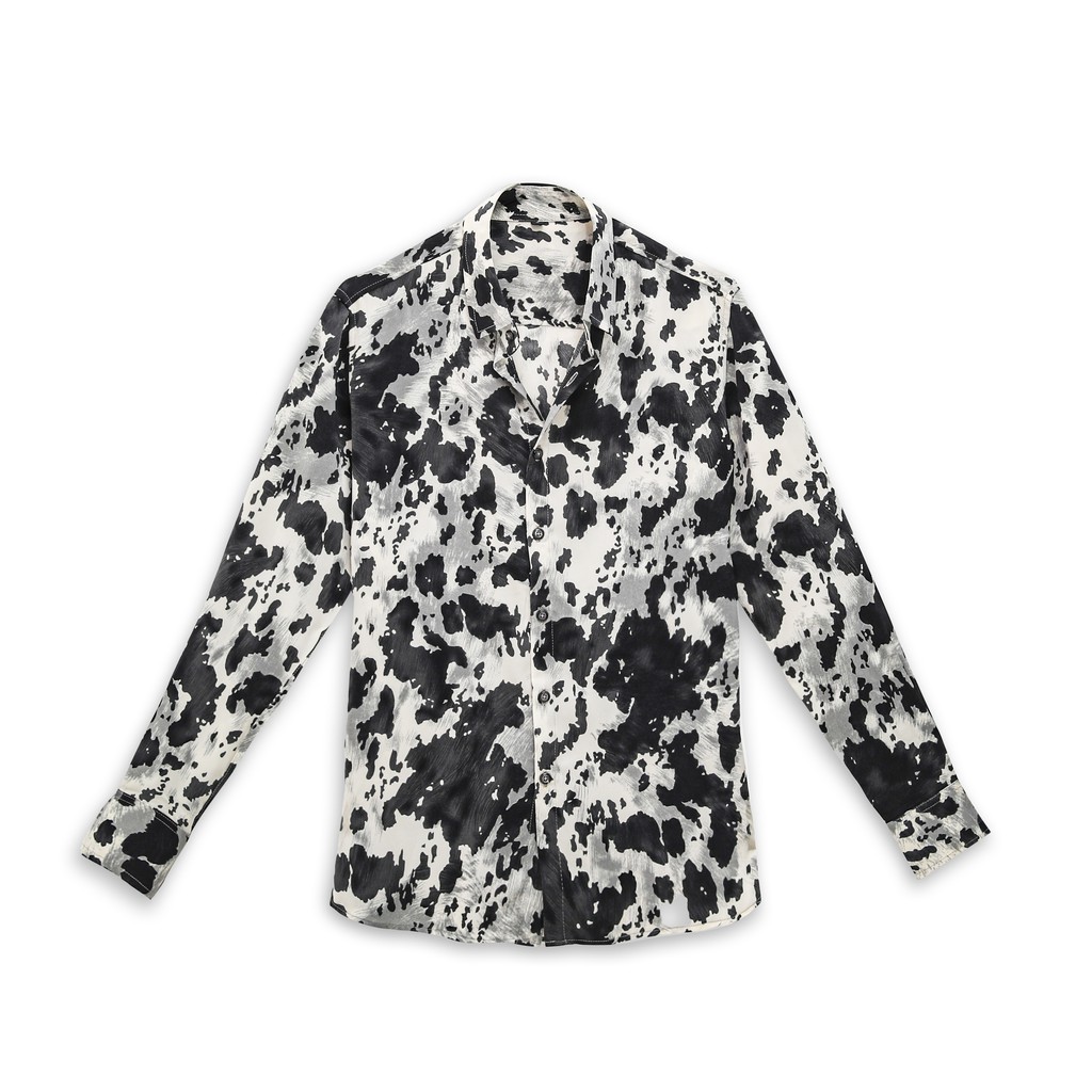 Áo Sơ Mi Nam, Sơ Mi Nam Tay Dài Hoạ Tiết Dairy Cows , Cổ Vest, Vải Lụa Cao Cấp Không Nhăn, Thoát Khí - ULTRA.B BX04 | BigBuy360 - bigbuy360.vn