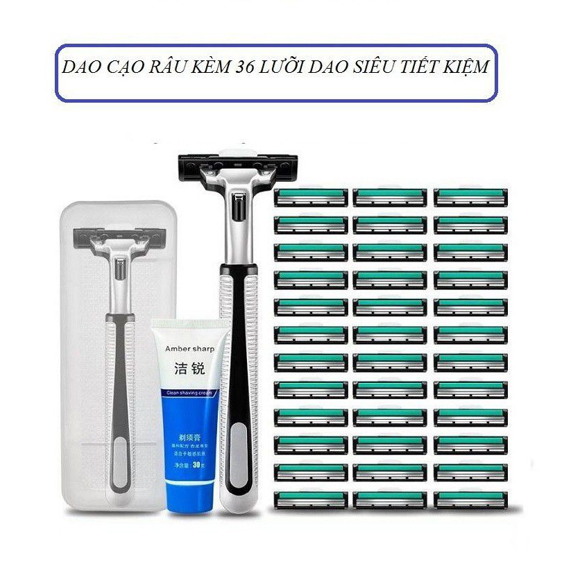 Dao cạo râu Gillett Mach Classicc Kèm 36 lưỡi Tặng 1 Lọ kem model 2021