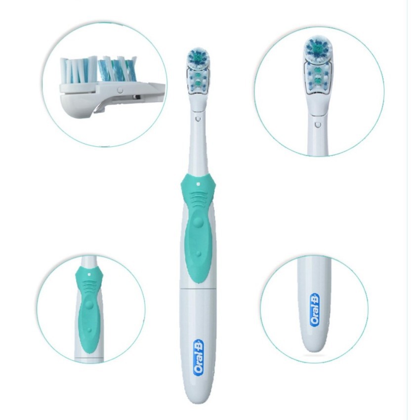 [HÀNG ĐỨC- CÓ SẴN] Bàn chải đánh răng bằng pin Oral-B siêu bền (có thể thay thế đầu bàn chải) sạch từng kẻ răng