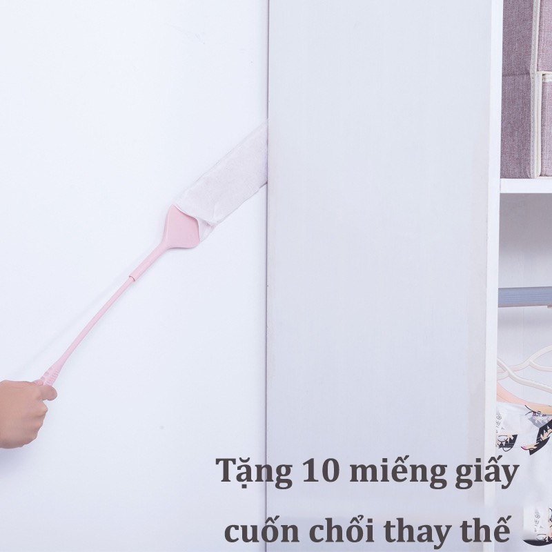 Chổi Quét Gầm Moi Gầm Thông Minh Tặng Kèm 10 Miếng Cuốn Vải Không Dệt