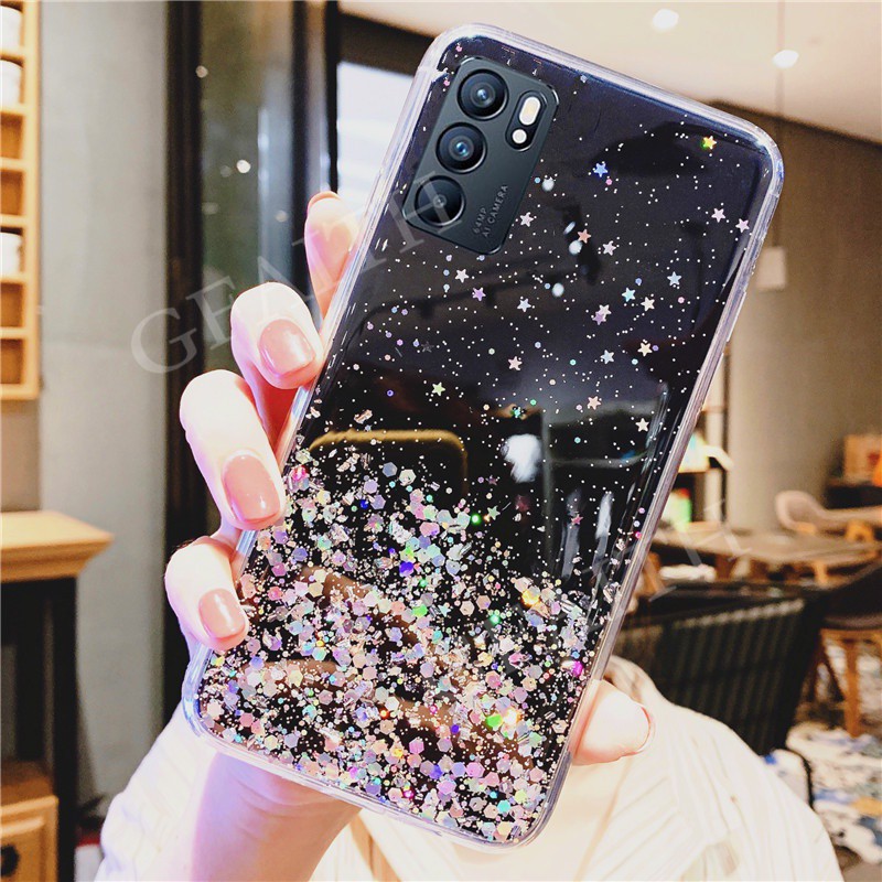 Ốp Điện Thoại Màu Trơn Lấp Lánh Cho OPPO Reno7 Pro 5G Reno 7 Z 7Z 6Z Reno6 Z Reno 6 Pro A76 A95 4G A16
