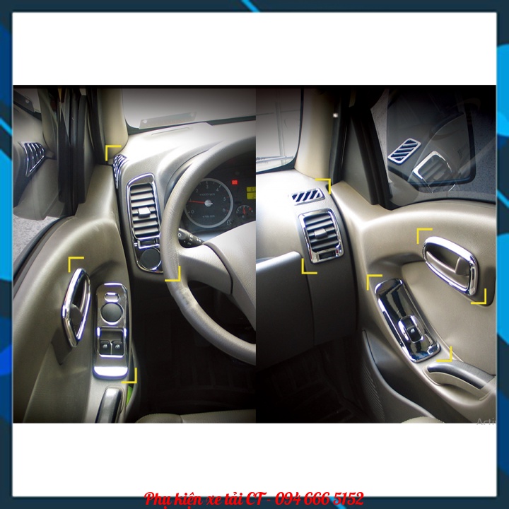 Ốp nội thất mạ Crom xe tải HUYNDAI: H150,Porter II, H100 -Hàng KD nhập khẩu Hàn Quốc.