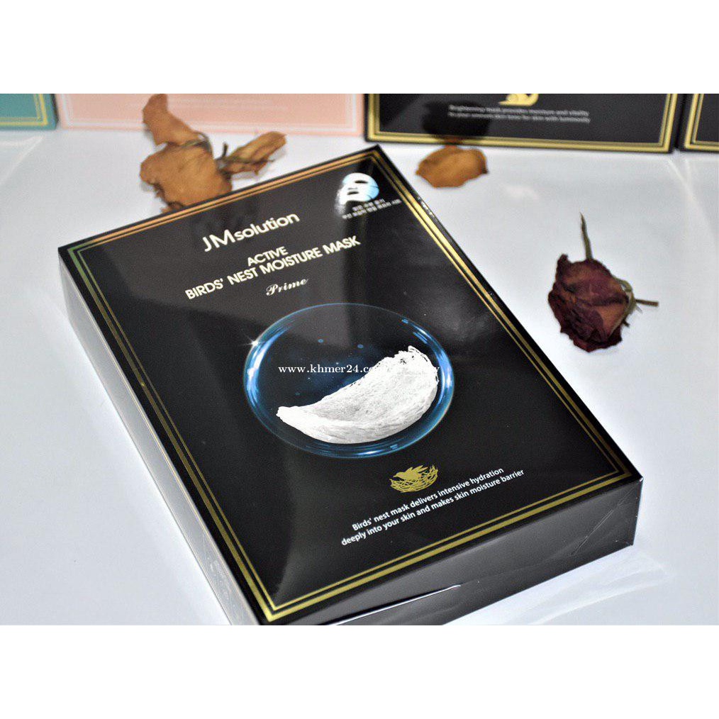 Mặt Nạ Tổ Yến JM Solution [MIẾNG LẺ] Active Bird's Nest Moisture Mask Prime Cấp Ẩm Mềm Mượt, Phục Hồi Trẻ Hóa Da