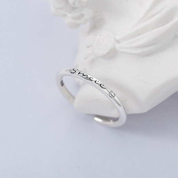 [Freesize] Nhẫn Nam/ Nữ Bạc 925 Cao Cấp ERASHOP 077941 - Smile Mặt Cười Độc Đáo, Cool Ngầu, Đơn Giản Siêu Rẻ Đẹp