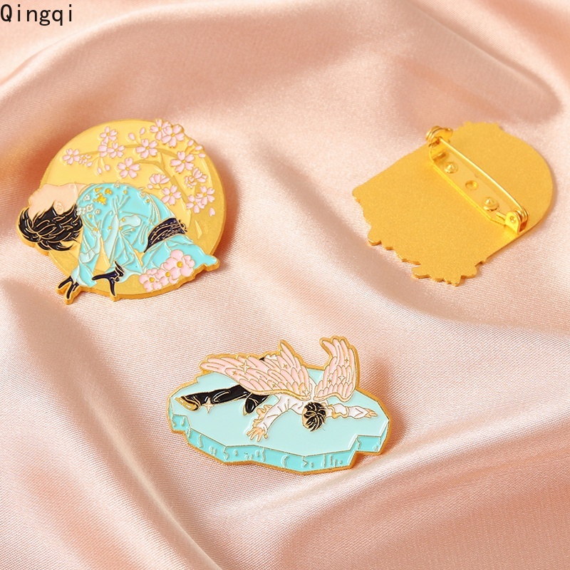 Ghim cài áo MISS ZOE bằng kim loại tráng men họa tiết hoạt hình yuzuru hanyu