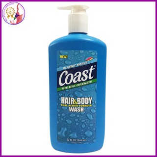 Sữa tắm gội Coast cho nam làm sạch cơ thể và ngăn ngừa mùi hôi 946ml Mỹ