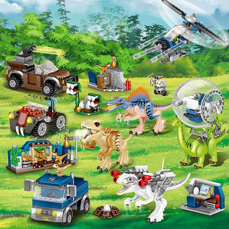 Bộ 714 mảnh lắp ráp lego hình khủng long trong phim jurassic world