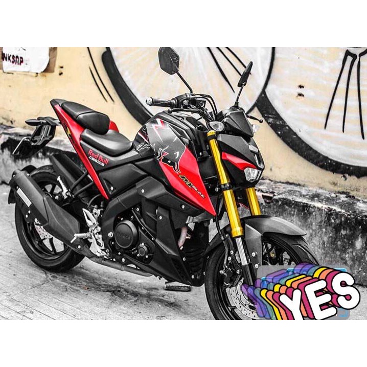 Tem trùm TFX yamaha bò húc đen nền đỏ - Độ dán team trùm decal xe máy - Team trùm decal rẻ đẹp và chất bò húc đen nền đ