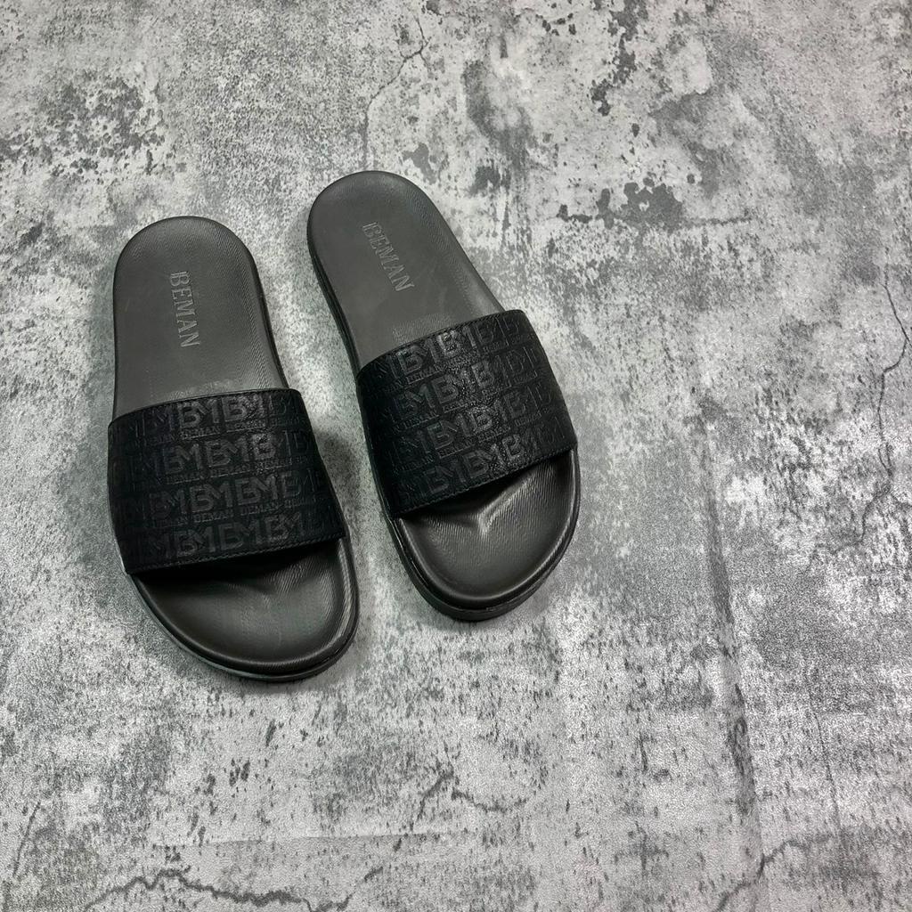 Dép nam quai ngang Beman DBM30,quai dép da sít cao cấp 2 lớp, đế cao su non nguyên khối