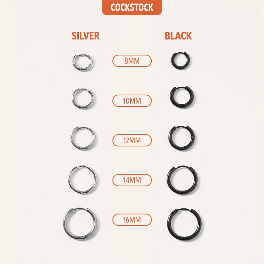 Khuyên tai vòng mảnh Classic Hoop Thin (viền dày 2mm)