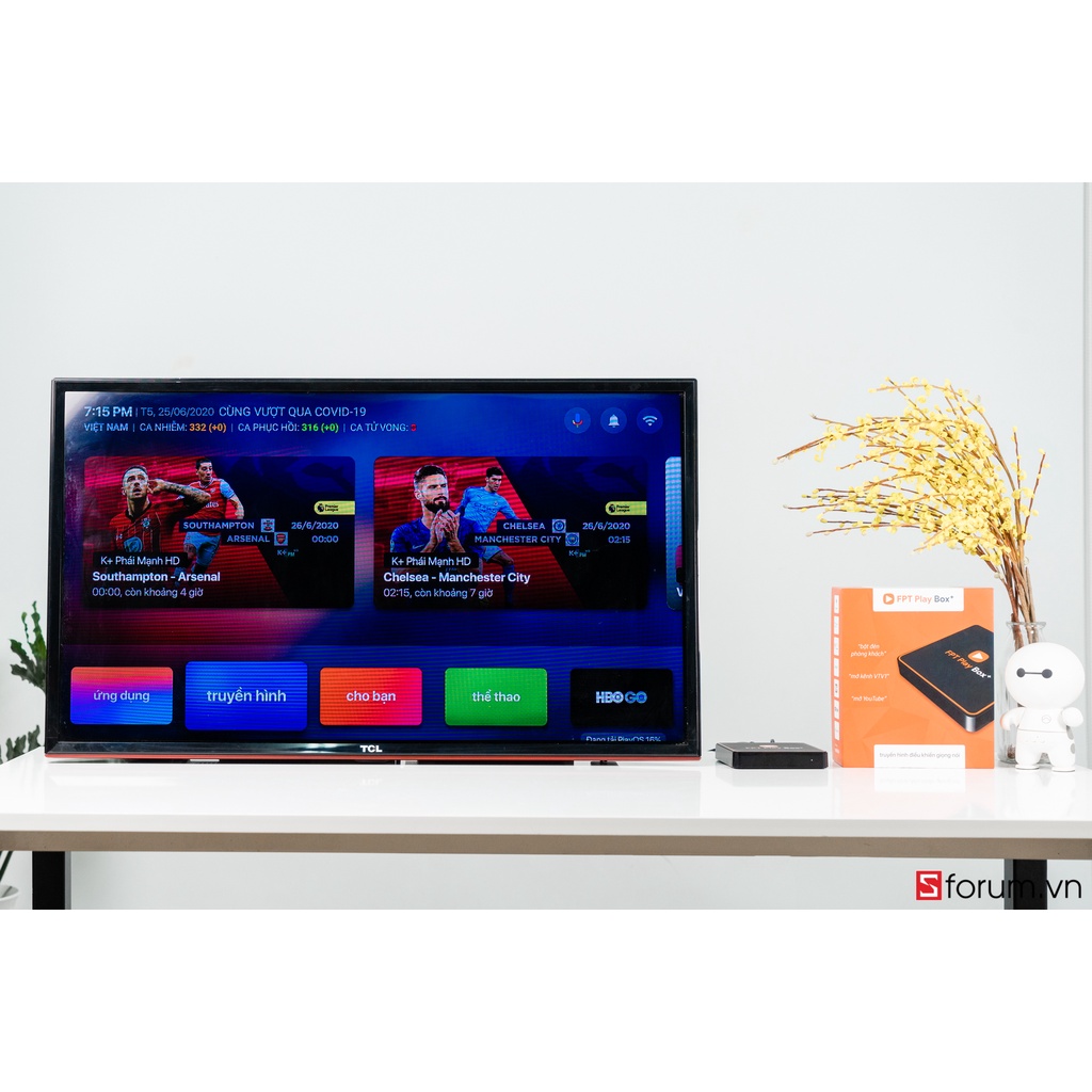 FPT Play Box+ Tivi Box - Hệ điều hành AndroidTV 10 - 7-14 tháng cước sử dụng miễn phí