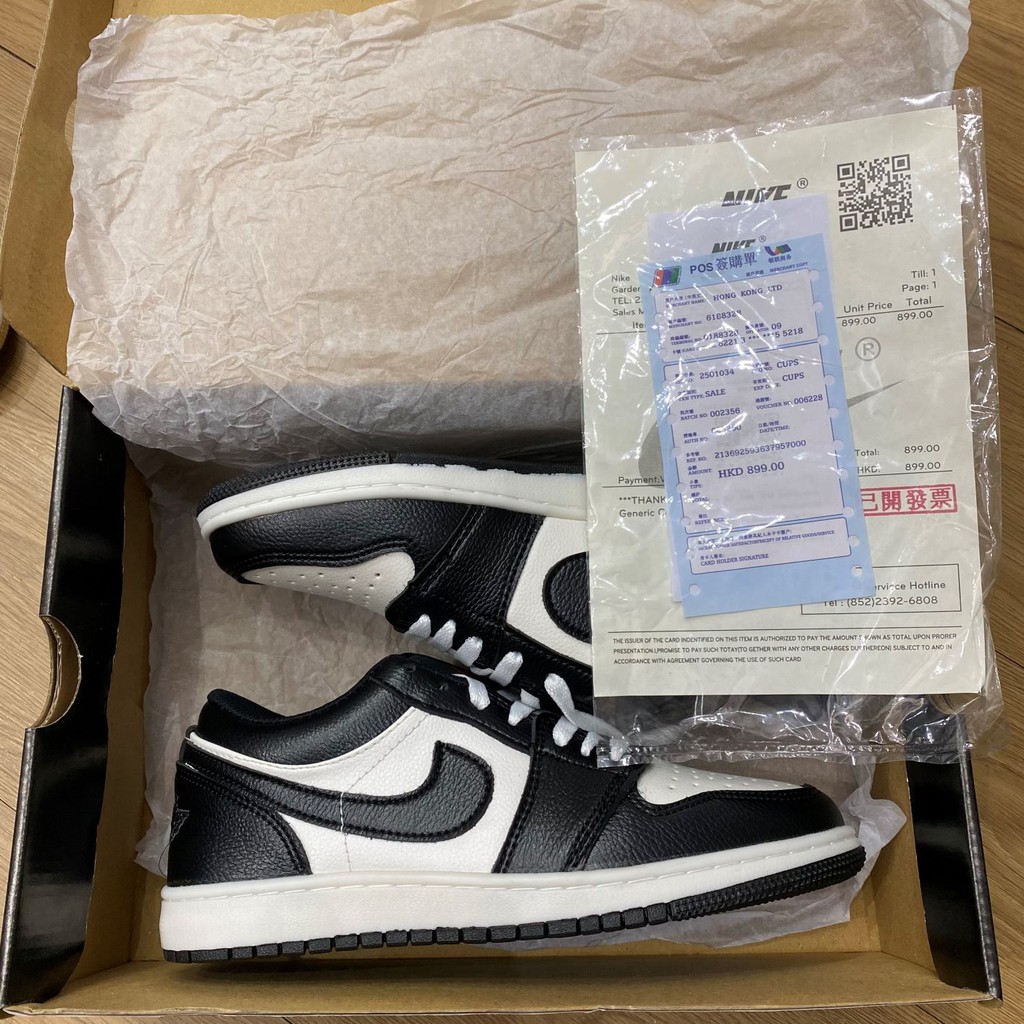 Giày jordan 1 cổ thấp❤️full bill + box❤️ jordan đen trắng [ảnh thật + video] jordan panda