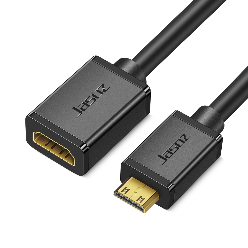 Cáp chuyển đổi Mini HDMI sang HDMI cái  full HD JASOZ A126 - Hàng chính hãng - Bảo hành 18 tháng